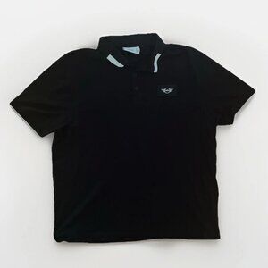 Mini Cooper Logo Mens Black Polo Shirt XL (SEE DESCRIPTION FOR SIZE DETAILS)